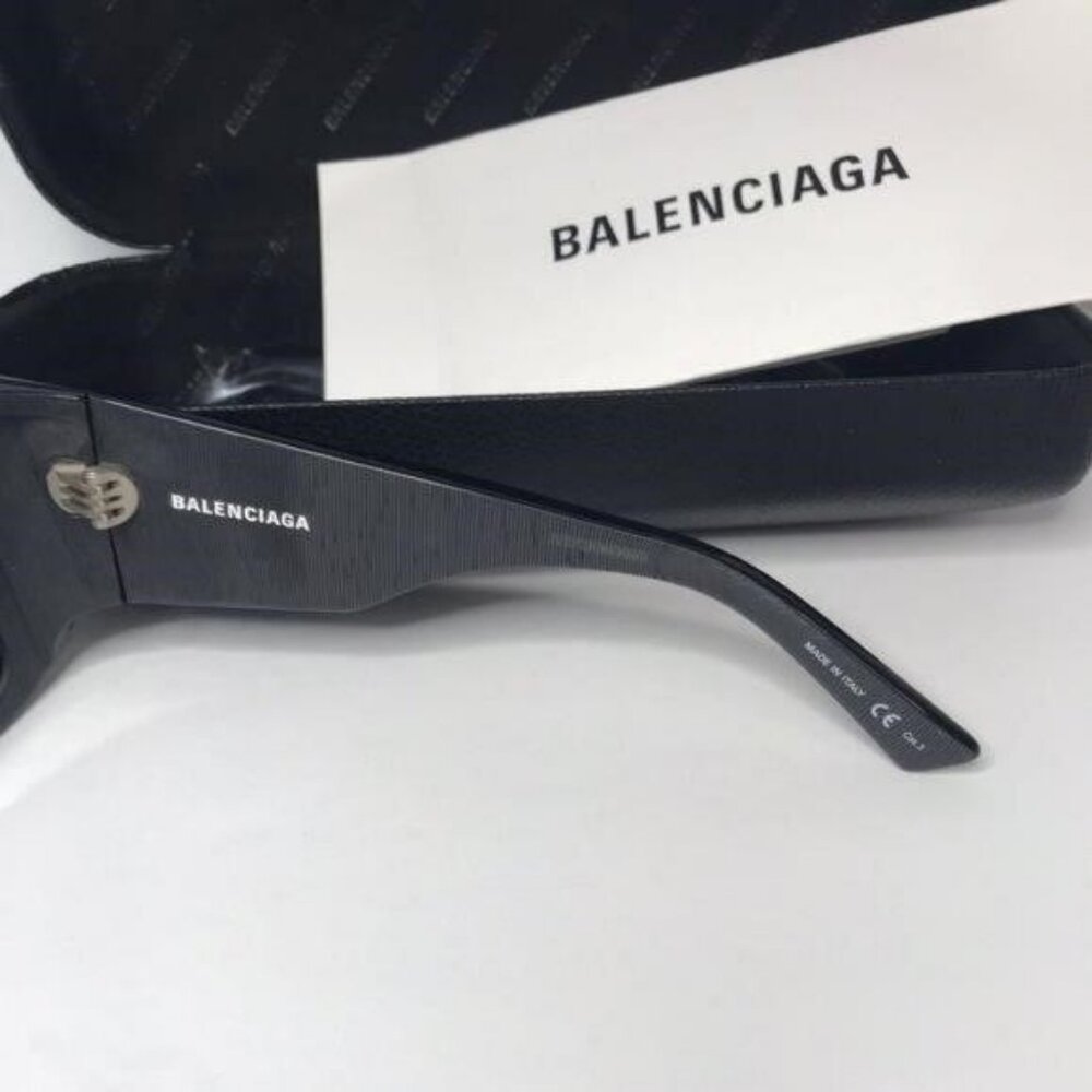 Original Balenciaga Black BB0002S Shield Sunglasses - Picture 8 of 9
